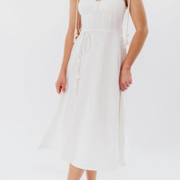 NWT EB Luxe White Midi Dress- XL - Picture 6 of 8